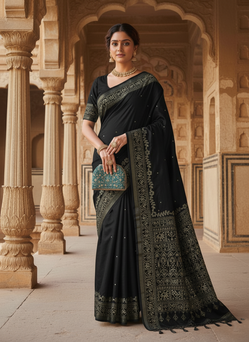 Grand Heritage Gota Patti & Zari Woven Silk Blend Saree Collection