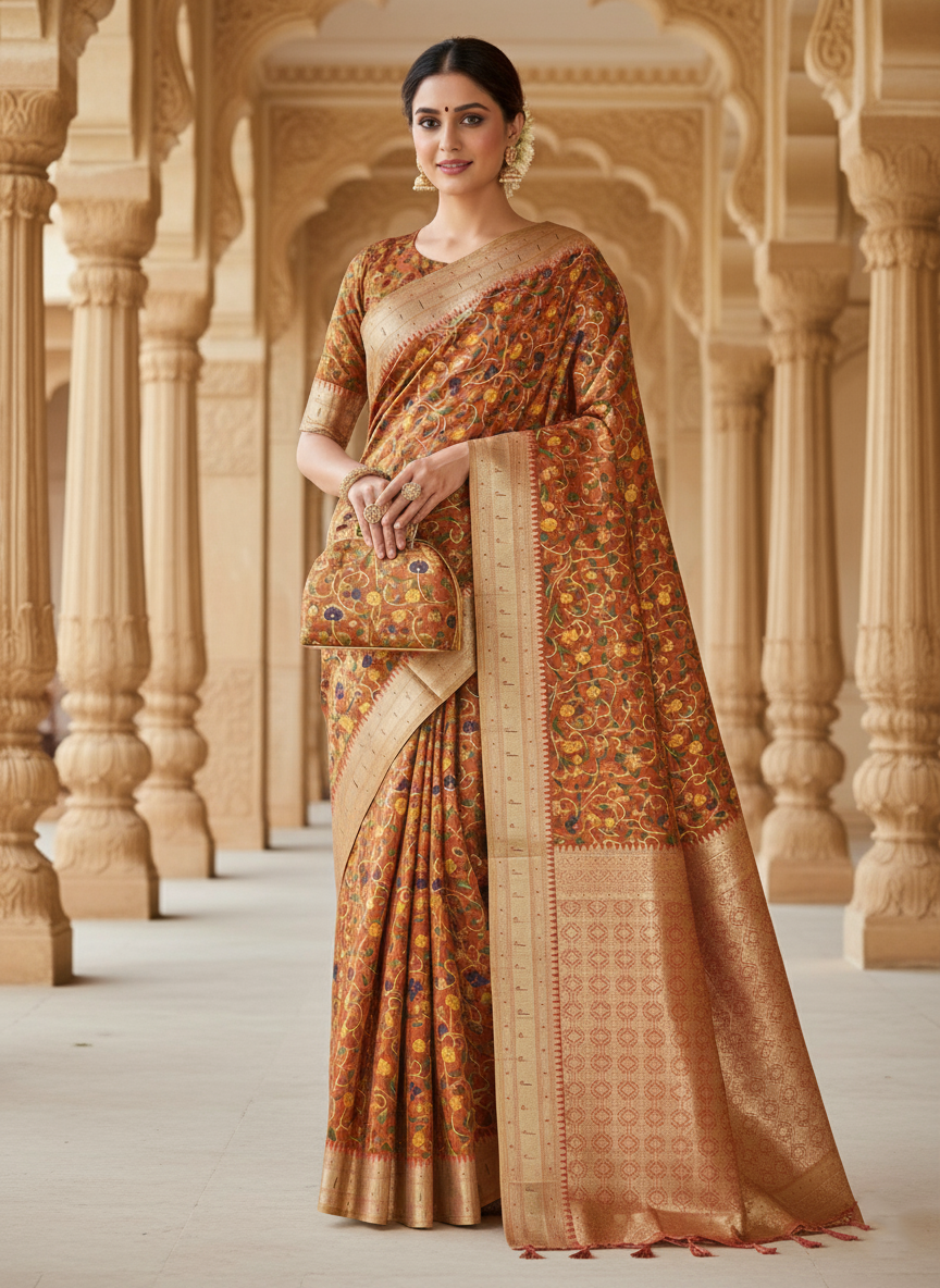 Royal Tissue Silk Floral Paithani