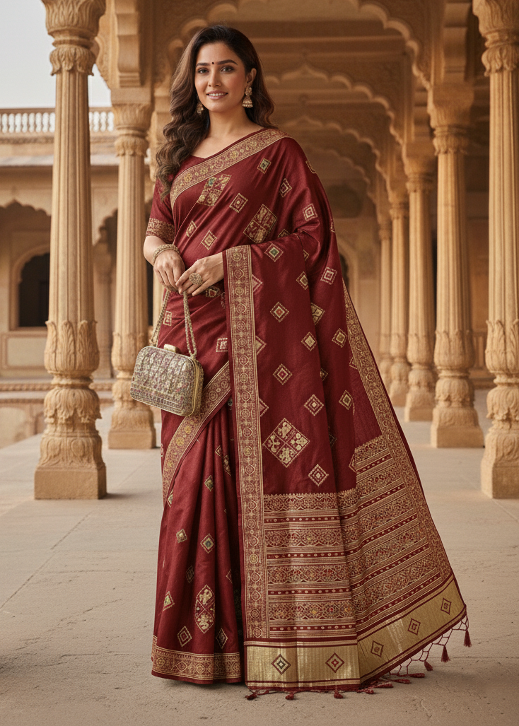 Royal Heritage Woven Silk Blend Saree