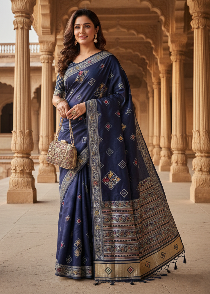 Royal Heritage Woven Silk Blend Saree