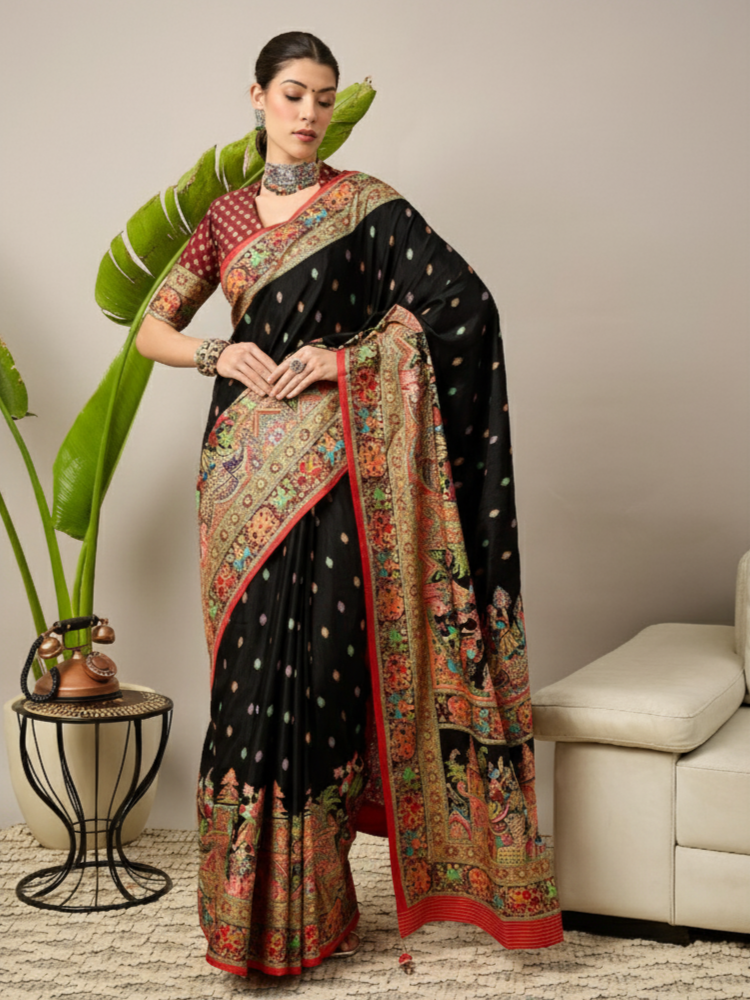 Elegant Dola Silk Saree with Luxurious Jari Woven Work