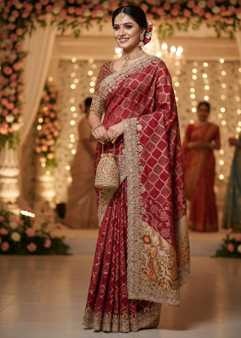 Intricate Zari Regal Banarasi Silk Saree