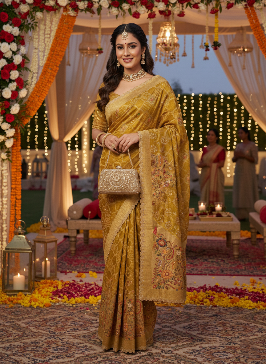 Intricate Zari Regal Banarasi Silk Saree