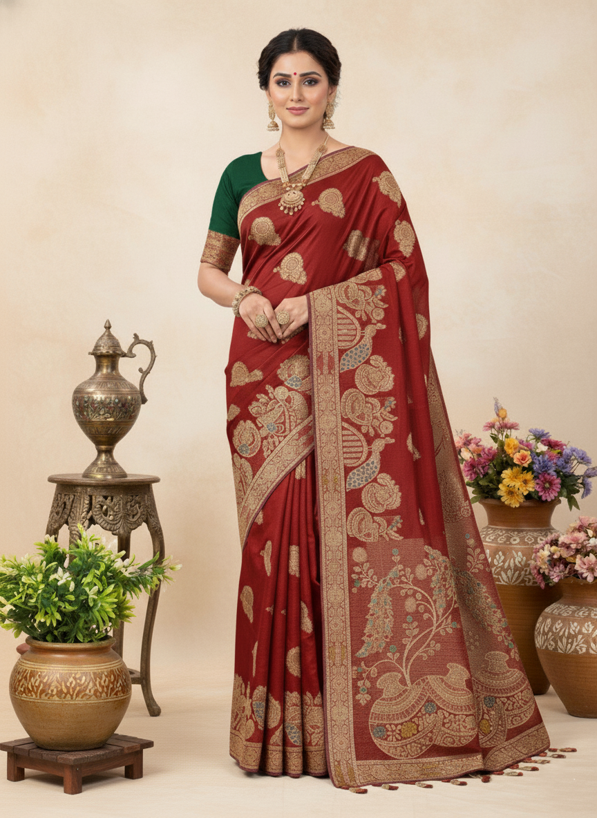Majestic Gajini Silk Saree