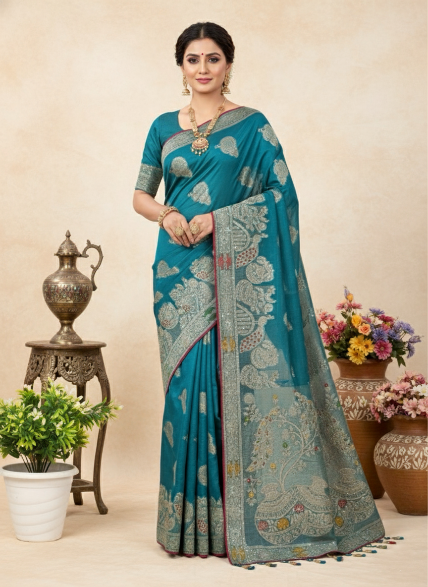 Majestic Gajini Silk Saree