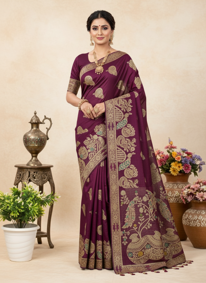 Majestic Gajini Silk Saree