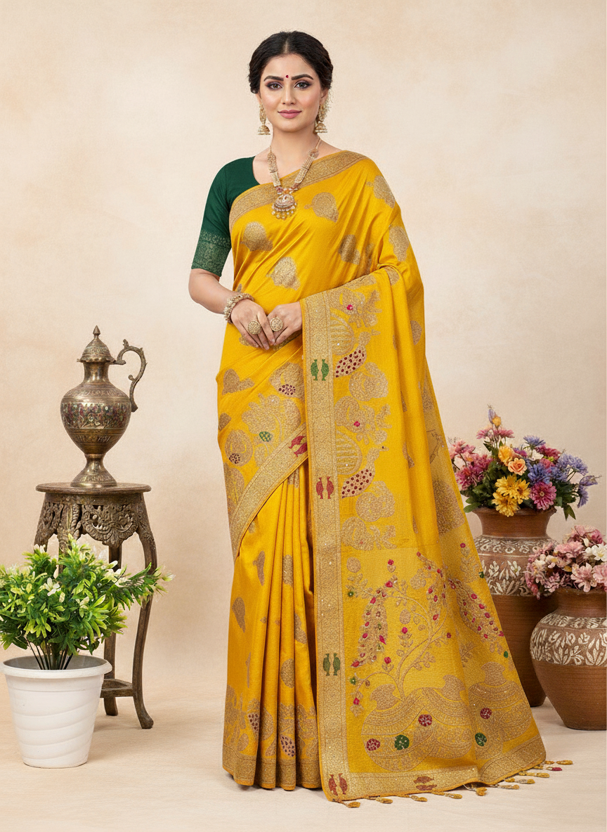 Majestic Gajini Silk Saree