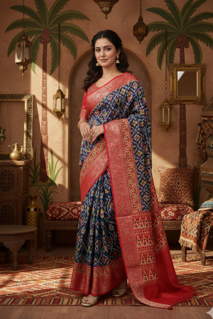 Luxury Dola Silk Saree with Traditional Weaving Work