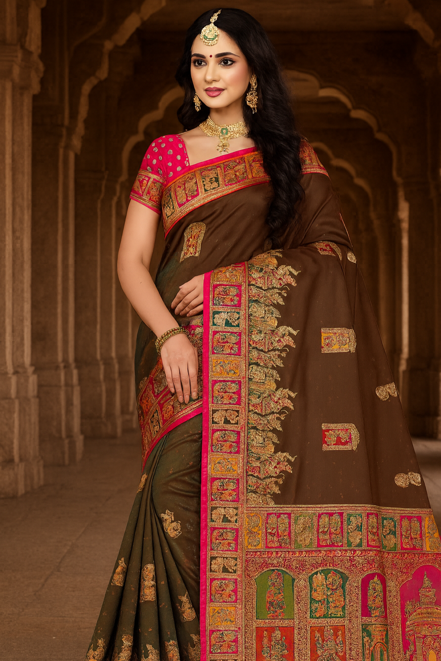Premium Woven Design Silk Saree