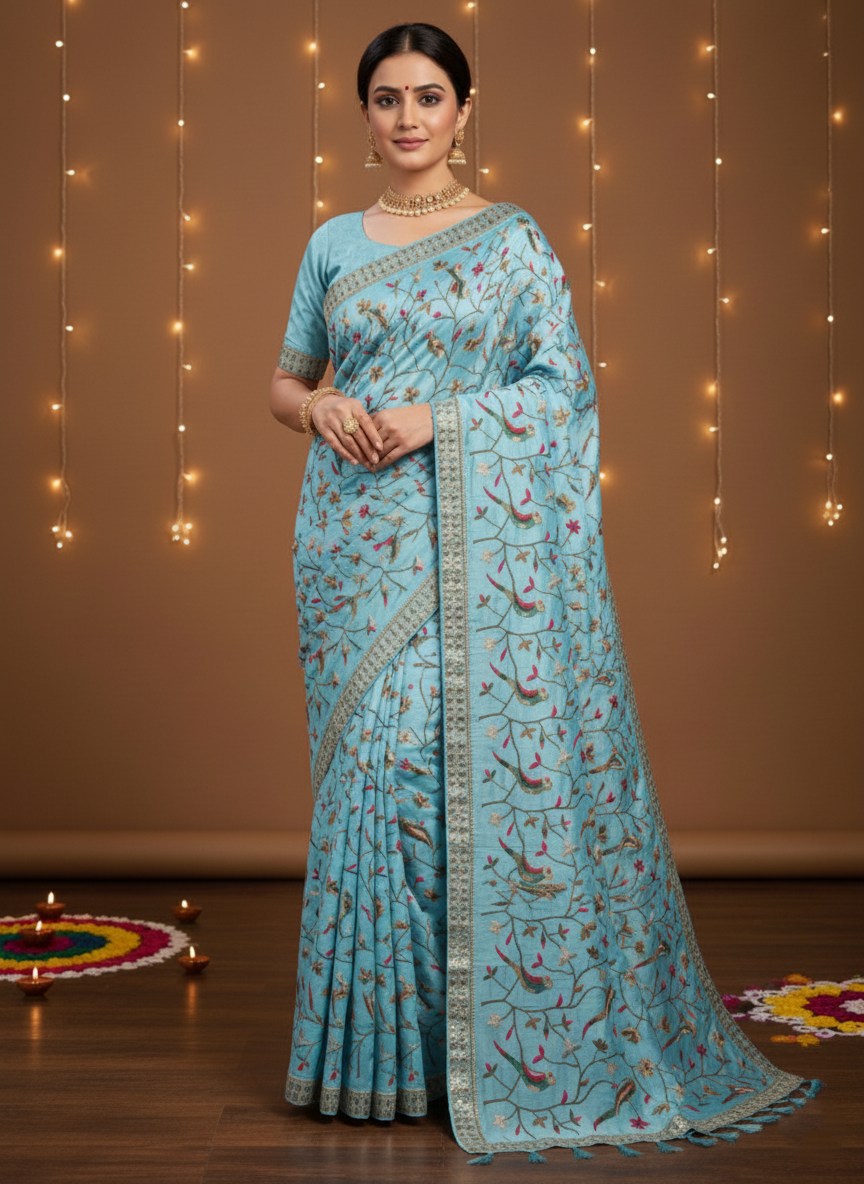 The Whispering Vines Silk Saree