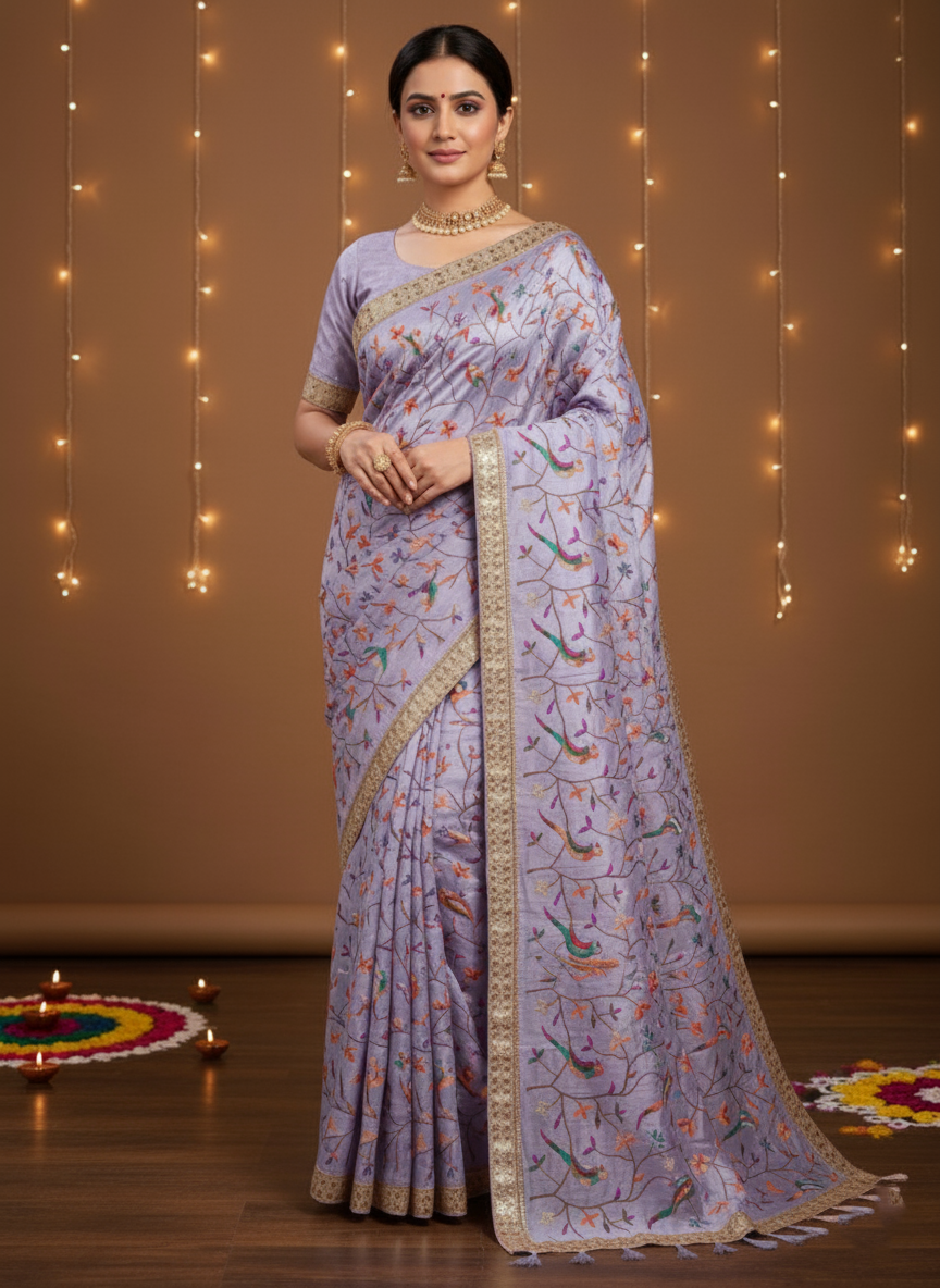 The Whispering Vines Silk Saree