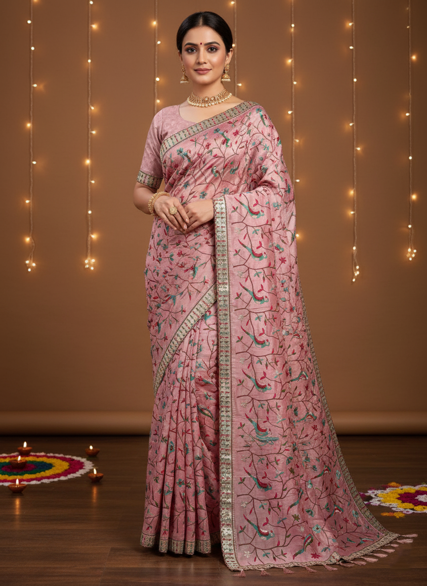 The Whispering Vines Silk Saree